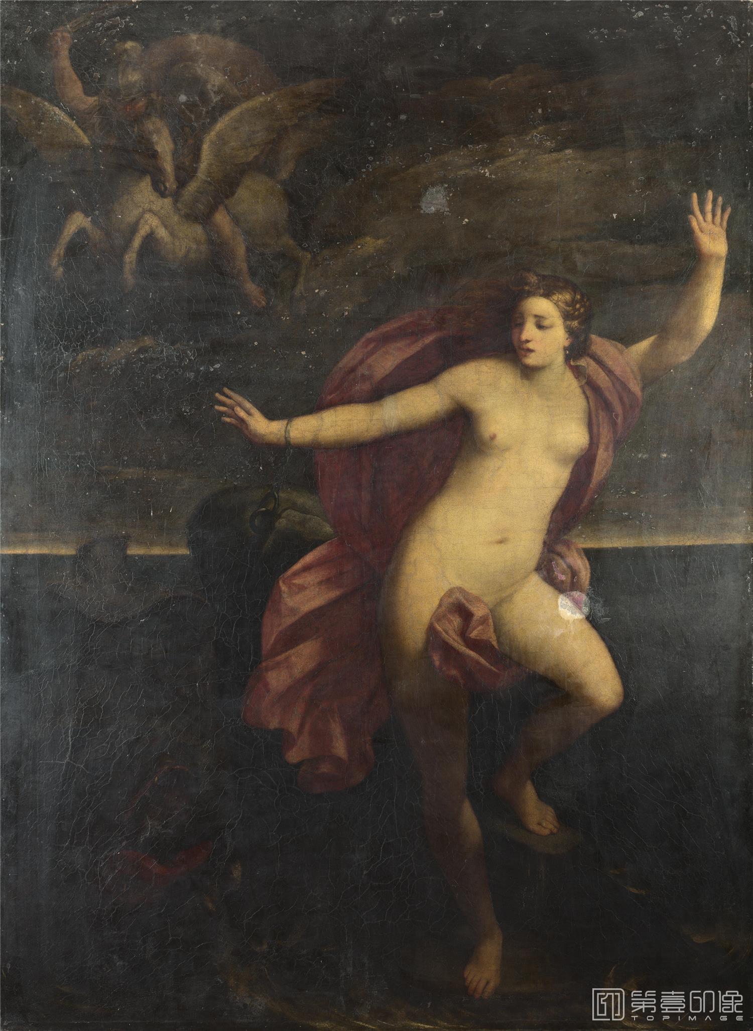 油画-大英博物馆藏画-After Guido Reni - Perseus and Andromeda-0091